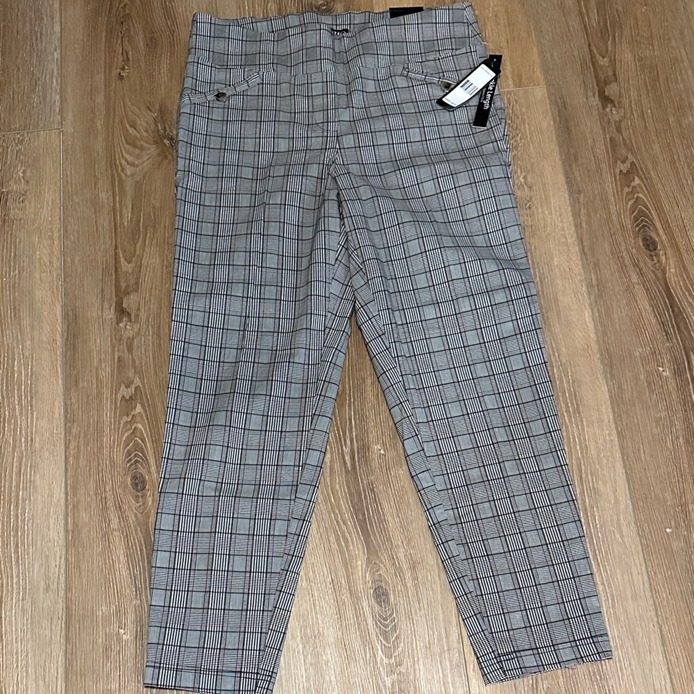 Soho Apparel Gray and Black Checkered Pants